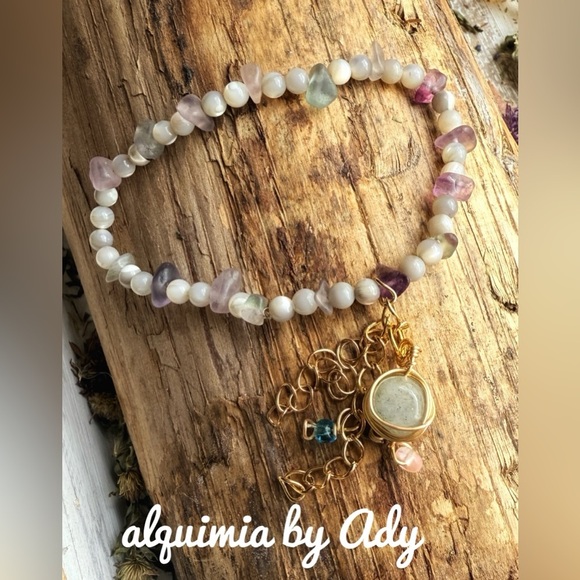 Charms adorned beaded statement bracelet - Picture 1 of 1